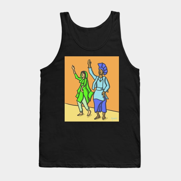 Bhangra Couple Dance Tank Top by sukhpalgrewal